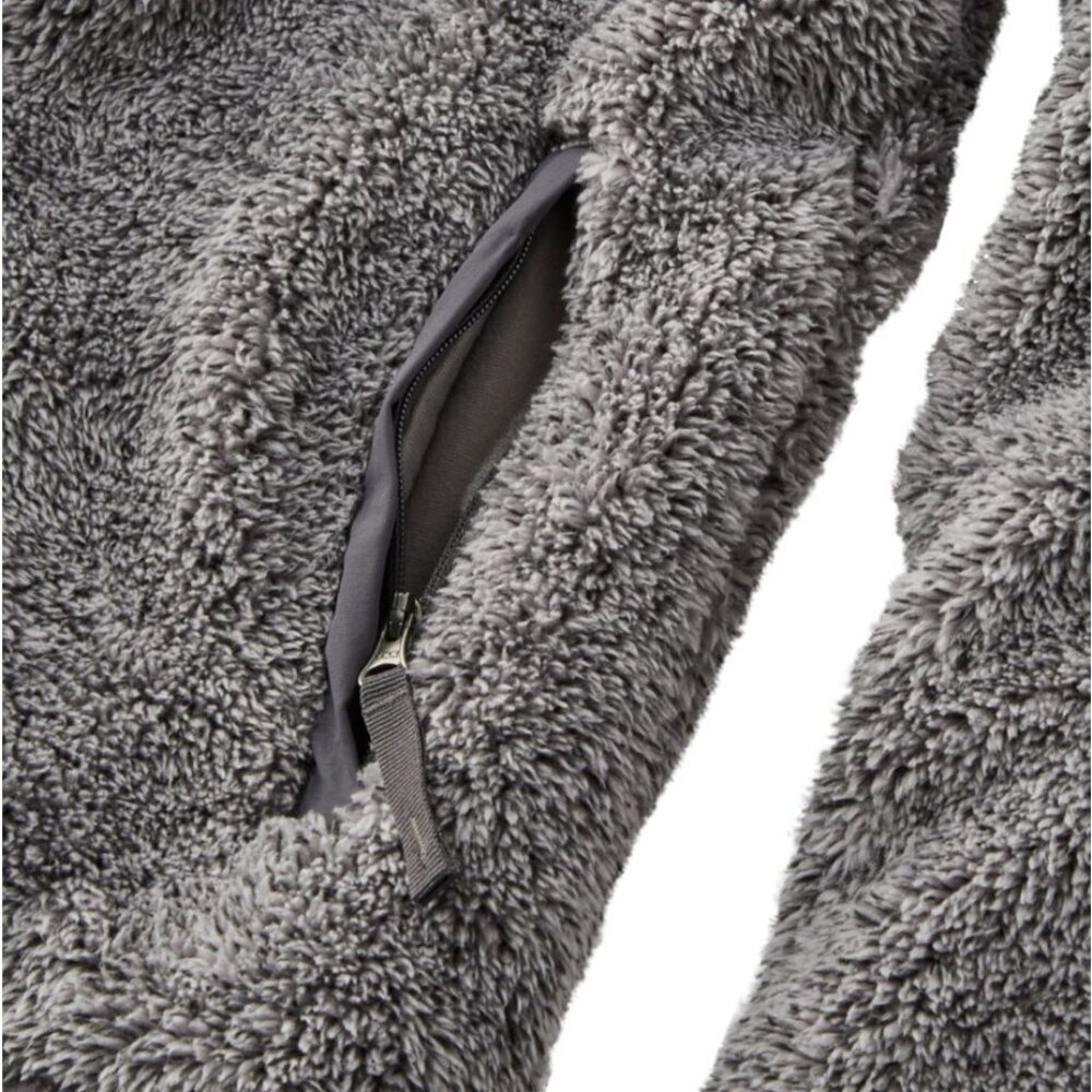 L.L.Bean Hi-Pile Fleece Jacket Gray Grey Large - Picture 5 of 14